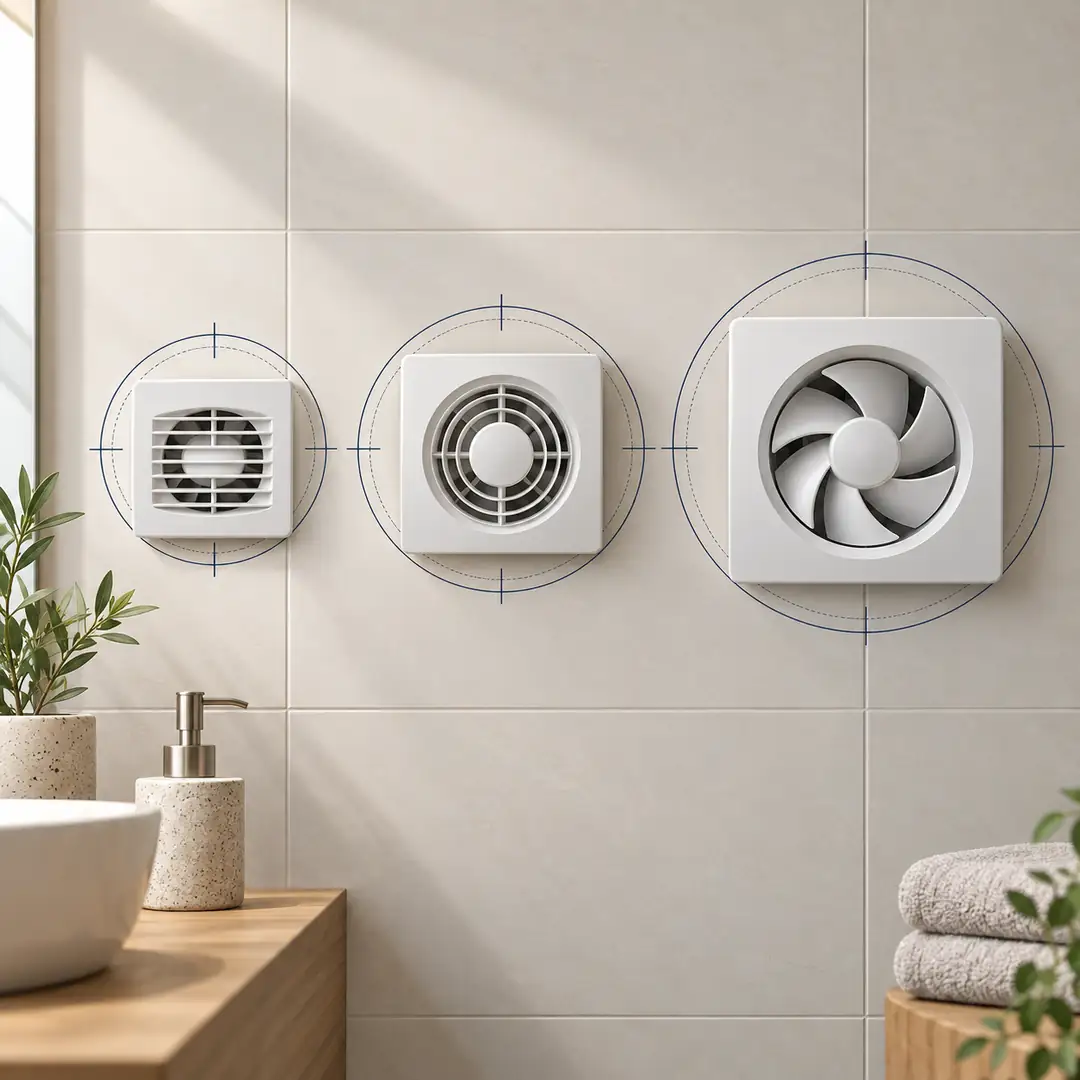 100 mm, 125 mm ve 150–160 mm Banyo Fanı Arasındaki Farklar