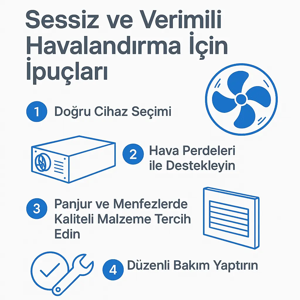 Blog post: Sessiz ve Verimli Havalandırma İçin Altın Değerinde İpuçları